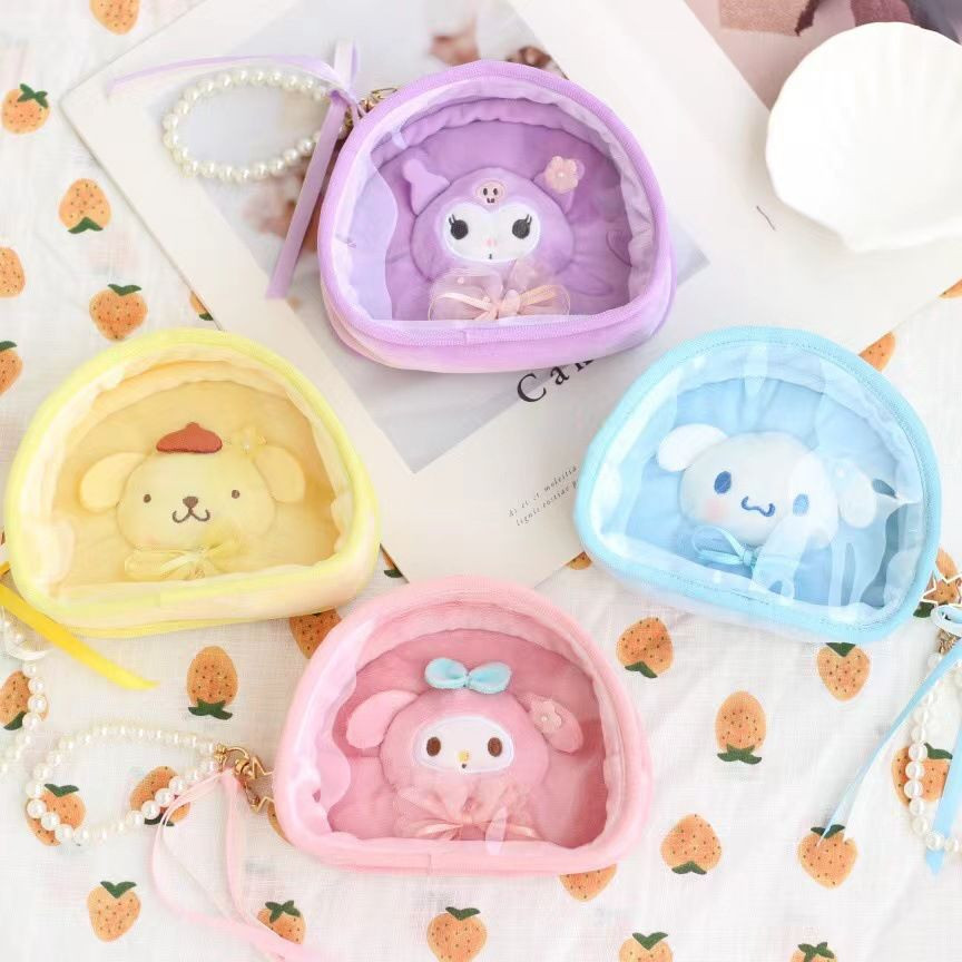 Cute Kawaii Sanrio Transparent Mini Makeup Bag