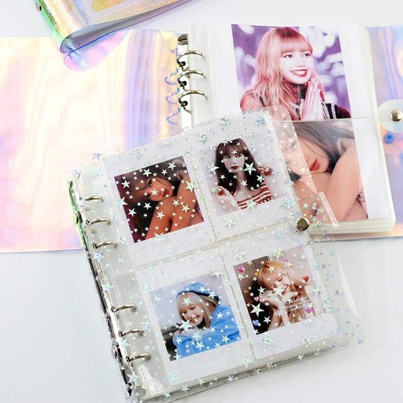 PVC Portable Jelly Glitter Color K-pop Stars Photo Binder (Standard Size)