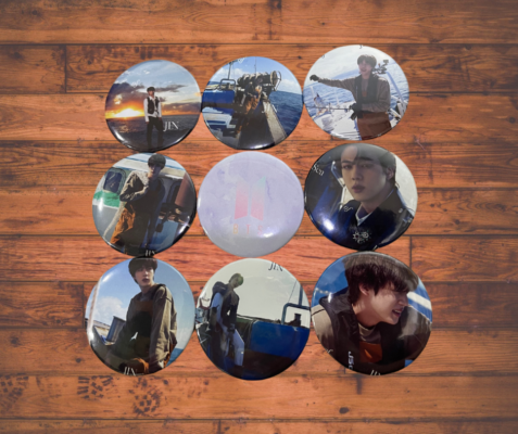 9Pcs Set/ JIN SOLO ALBUM SEA OF JIN ISLAND Concept Badge/Brooch