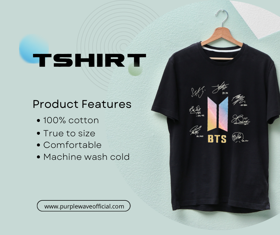 BTS Logo Signature Concept Casual Summer T-Shirt