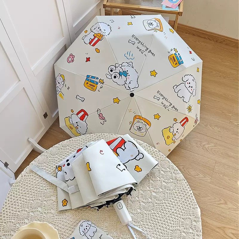 Cute Kawaii Autometic Folding UV & Rain Protective Umbrella